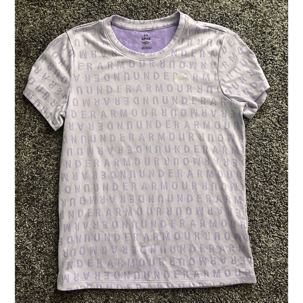Under Armour Tech Wordmark Jacquard Short Sleeve T-Shirt Womens Small 1384240